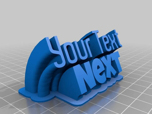 Sweeping Dual-Tone Custom Nameplate – 2-Line Personalized Design